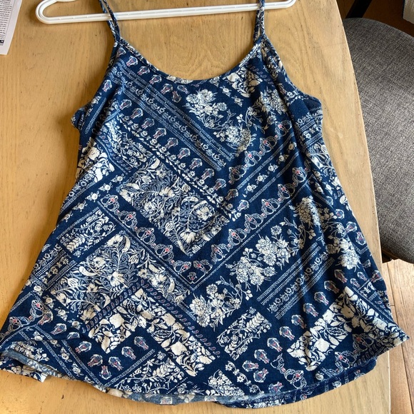 Maurices Blue Patterned Tank Top - Picture 2 of 5